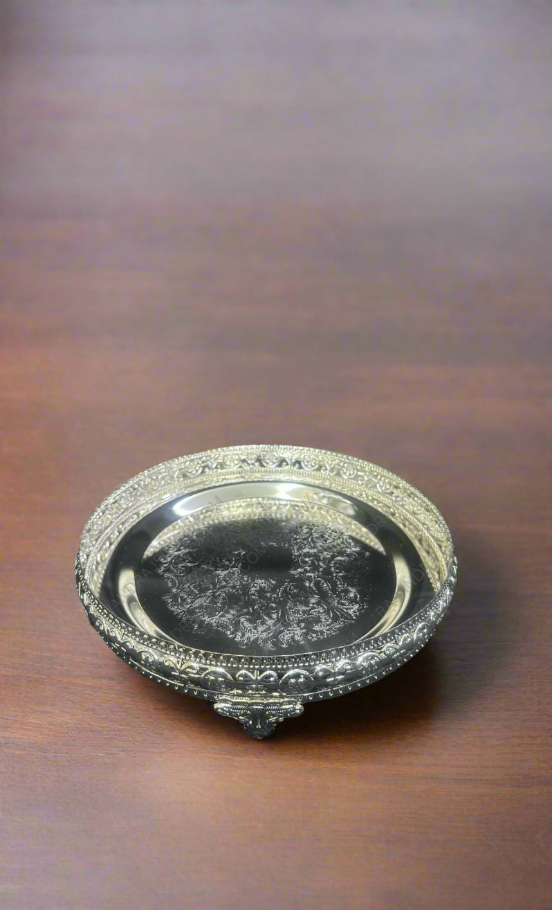 german silver 10" tray for serving/ gift item